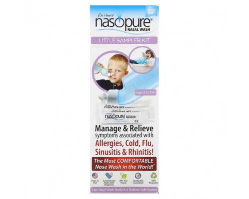 От гриппа и простуды Nasopure, Dr. Hana's Nasal Wash, набор для промывания носа, для детей от 2 до 102 лет, набор из 6 предметов От гриппа и простуды Nasopure, Dr. Hana's Nasal Wash, набор для промывания носа, для детей от 2 до 102 лет, набор из 6 предметов