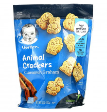 Gerber, Animal Crackers, Cinnamon Graham, Toddler, 12+ Months, 6 oz (170 g)