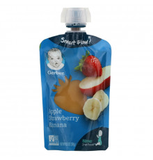 Gerber, Smart Flow, Apple, Strawberry, Banana, 3.5 oz (99 g)