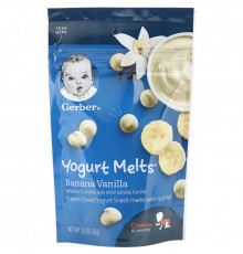 Gerber, Yogurt Melts, Banana Vanilla, 1 oz (28 g)