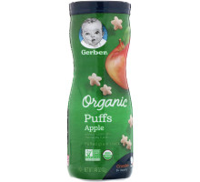 Gerber, Снэки органического происхождения, Яблоко, 1,48 унции (42 г)