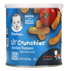 Gerber Graduates Lil' Crunchies Садовые томаты  для малышей умеющих ползать 1.48 унции (42 г.)