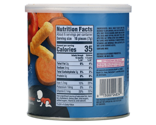 Gerber, Lil' Crunchies, Apple, Sweet Potato, Crawler, 1.48 oz (42 g) Gerber, Lil' Crunchies, Apple, Sweet Potato, Crawler, 1.48 oz (42 g)