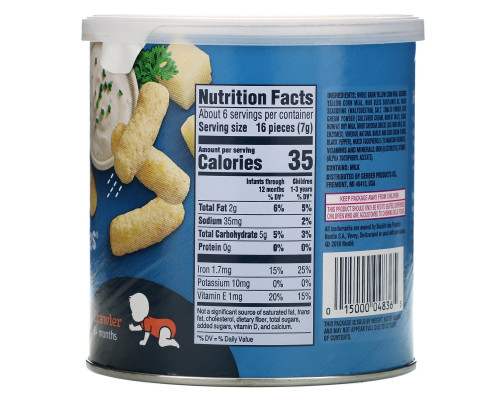 Gerber, Lil' Crunchies, Ranch, Crawler, 1.48 oz (42 g) Gerber, Lil' Crunchies, Ranch, Crawler, 1.48 oz (42 g)