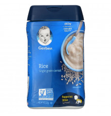 Gerber, Рисовая каша, однозерновая, 8 унций (227 г)