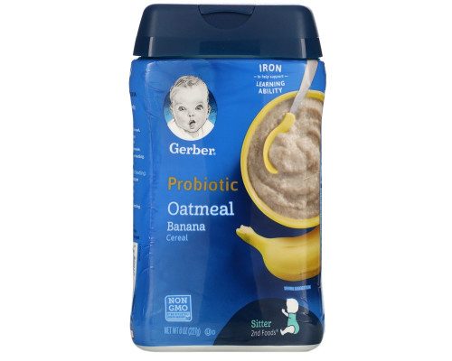 Gerber, Probiotic Oatmeal Cereal, Banana, 8 oz (227 g) Gerber, Probiotic Oatmeal Cereal, Banana, 8 oz (227 g)
