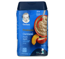Gerber, Probiotic Oatmeal Cereal, Peach Apple, 8 oz (227 g)