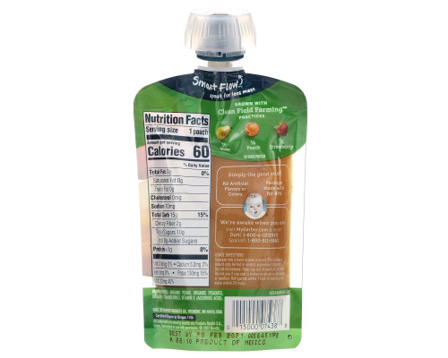Gerber, 2nd Foods, органическое детское питание, груша, персик и клубника, 3,5 унции (99 г) Gerber, 2nd Foods, органическое детское питание, груша, персик и клубника, 3,5 унции (99 г)