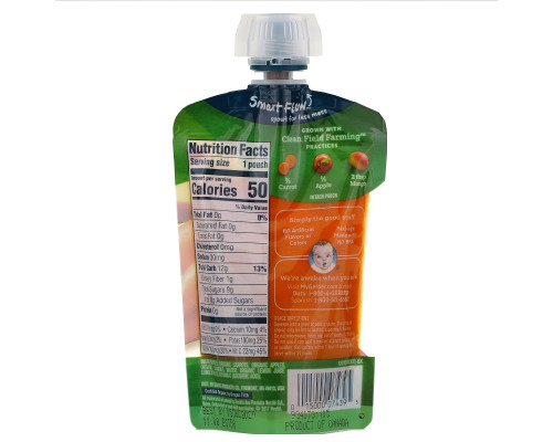 Gerber, Основное питание, Органическое детское пюре из моркови, яблок и манго, 3,5 унции (99 г) Gerber, Основное питание, Органическое детское пюре из моркови, яблок и манго, 3,5 унции (99 г)