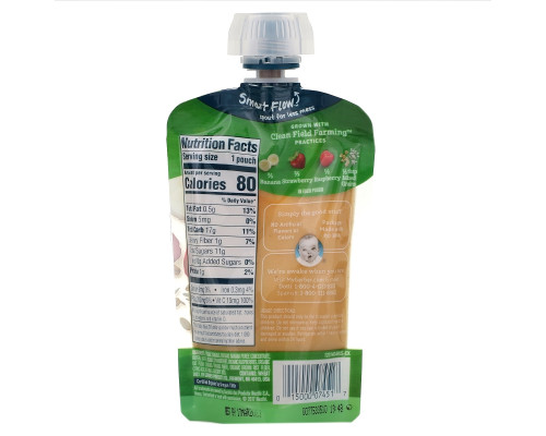 Gerber, 2-ая еда, органическое, детское питание, фрукты и зерна, банан, красные ягоды, гранола, 99 г (3,5 унции) Gerber, 2-ая еда, органическое, детское питание, фрукты и зерна, банан, красные ягоды, гранола, 99 г (3,5 унции)