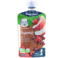 Gerber, 2nd Foods, Organic, Apple, Raspberry, Acai Berry, 3.5 oz (99 g)