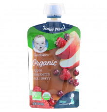 Gerber, 2nd Foods, Organic, Apple, Raspberry, Acai Berry, 3.5 oz (99 g)