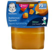 Gerber, Butternut Squash, 2 Packs, 4 oz (113 g) Each