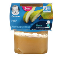 Gerber, 2nd Foods, Pear, 2 Pack, 4 oz (113 g) Each