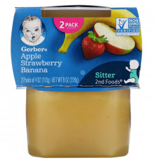 Gerber, Apple, Strawberry, Banana, 2 Packs, 4 oz (113 g) Each