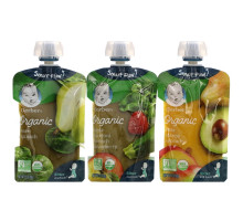 Gerber, Organic Variety Pack, Pear Spinach, Pear Mango Avocado, Apple Zucchini Spinach Strawberry, 9 Pouches, 3.5 oz (99 g) Each