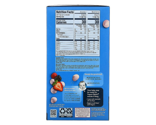 Gerber, Yogurt Melts, 8+ Months, Strawberry & Mixed Berries, 4 Packs, 1.0 oz (28 g) Each Gerber, Yogurt Melts, 8+ Months, Strawberry & Mixed Berries, 4 Packs, 1.0 oz (28 g) Each