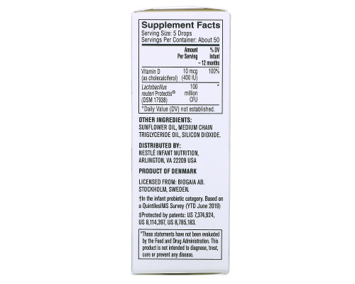 Gerber, Soothe, Vitamin D & Probiotic Drops, Birth +, 0.34 fl oz (10 ml) Gerber, Soothe, Vitamin D & Probiotic Drops, Birth +, 0.34 fl oz (10 ml)