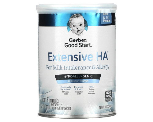 Gerber, Good Start, Extensive HA, Infant Formula with Iron, Birth to 12 Months, 14.1 oz (400 g) Gerber, Good Start, Extensive HA, Infant Formula with Iron, Birth to 12 Months, 14.1 oz (400 g)