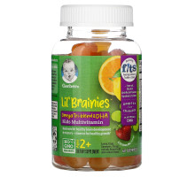 Gerber, Lil Brainies, Omega Tri-Blend & DHA, Kids Multivitamin, Ages 2+, 60 Gummies