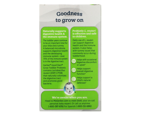 Gerber, Good Start, Grow, Toddler Digestive & Immune Support Probiotic Ages 1+, 30 Single Serve Packets Gerber, Good Start, Grow, Toddler Digestive & Immune Support Probiotic Ages 1+, 30 Single Serve Packets