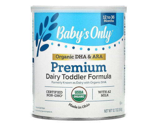Baby's Only Organic Формула для малышей с докозагексаеновой и арахидоновой кислотой 12.7 унций (360 г) Baby's Only Organic Формула для малышей с докозагексаеновой и арахидоновой кислотой 12.7 унций (360 г)