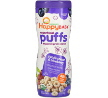 Nurture Inc. (Happy Baby), Organics, Superfood Puffs, Purple Carrot & Blueberry, 2.1 oz (60 g)