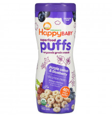 Nurture Inc. (Happy Baby), Organics, Superfood Puffs, Purple Carrot & Blueberry, 2.1 oz (60 g)