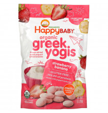Nurture Inc. (Happy Baby), happyyogis, Greek Yogurt, Strawberry Banana, 1 oz (28 g)