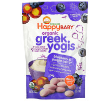 Nurture Inc. (Happy Baby) happyyogis Greek Yogurt Blueberry & Purple Carrot 1 oz (28 g)