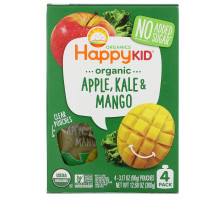 Nurture Inc. (Happy Baby), Happy Squeeze, Organic Superfoods, Twist, Organic Apple, Kale & Mango, 4 Pouches, 3.17 oz (90 g) Each