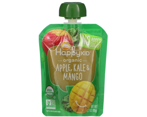 Nurture Inc. (Happy Baby), Happy Squeeze, Organic Superfoods, Twist, Organic Apple, Kale & Mango, 4 Pouches, 3.17 oz (90 g) Each Nurture Inc. (Happy Baby), Happy Squeeze, Organic Superfoods, Twist, Organic Apple, Kale & Mango, 4 Pouches, 3.17 oz (90 g) Each