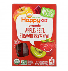 Nurture Inc. (Happy Baby), Happy Squeeze, Organic Superfoods, Twist, Organic  Apple, Beet, Strawberry & Kiwi, 4 Pouches, 3.17 oz (90 g) Each