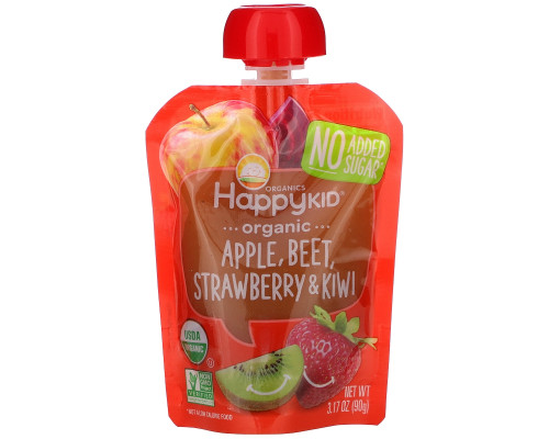 Nurture Inc. (Happy Baby), Happy Squeeze, Organic Superfoods, Twist, Organic Apple, Beet, Strawberry & Kiwi, 4 Pouches, 3.17 oz (90 g) Each Nurture Inc. (Happy Baby), Happy Squeeze, Organic Superfoods, Twist, Organic Apple, Beet, Strawberry & Kiwi, 4 Pouches, 3.17 oz (90 g) Each