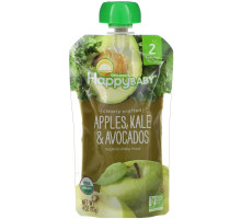 Nurture Inc. (Happy Baby), Organic Happy Baby Food, Stage 2,  6+ Months, Apples, Kale & Avocados, 4 oz (113 g)