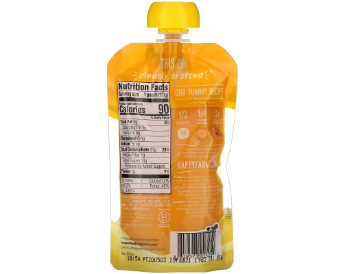 Nurture Inc. (Happy Baby), Organic Baby Food, Bananas, Sweet Potatoes, & Papayas, Stage 2, 6+ Months, 4.0 oz (113 g) Nurture Inc. (Happy Baby), Organic Baby Food, Bananas, Sweet Potatoes, & Papayas, Stage 2, 6+ Months, 4.0 oz (113 g)