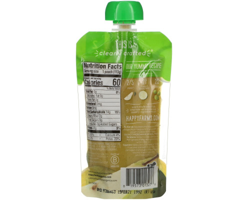 Nurture Inc. (Happy Baby), Organic Baby Food, Pears, Zucchini & Peas, Stage 2, 6+ Months, 4.0 oz (113 g) Nurture Inc. (Happy Baby), Organic Baby Food, Pears, Zucchini & Peas, Stage 2, 6+ Months, 4.0 oz (113 g)