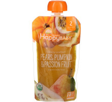 Nurture Inc. (Happy Baby), Organic Baby Food, Stage 2, 6+ Months, Pears, Pumpkin, & Passion Fruit, 4.0 oz (113 g)