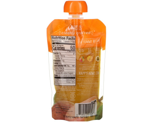Nurture Inc. (Happy Baby), Organic Baby Food, Stage 2, 6+ Months, Pears, Pumpkin, & Passion Fruit, 4.0 oz (113 g) Nurture Inc. (Happy Baby), Organic Baby Food, Stage 2, 6+ Months, Pears, Pumpkin, & Passion Fruit, 4.0 oz (113 g)