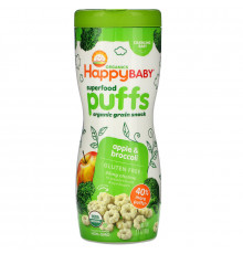 Nurture Inc. (Happy Baby) Happypuffs Органические суперпродукты Колечки со вкусом яблока 21 унции (60 г)