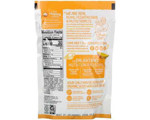 Nurture Inc. (Happy Baby) happyyogis Йогуртово-фруктовые снэки со вкусом банана и манго 1 унция (28 г) Nurture Inc. (Happy Baby) happyyogis Йогуртово-фруктовые снэки со вкусом банана и манго 1 унция (28 г)