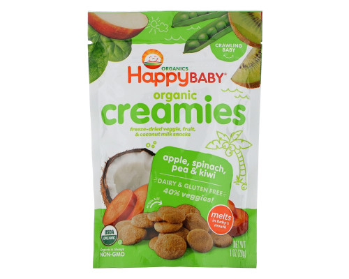 Nurture Inc. (Happy Baby) Торговая марка happycreamies Закуска с овощами и фруктами Яблоко шпинат горох и киви 1 унция (28 г) Nurture Inc. (Happy Baby) Торговая марка happycreamies Закуска с овощами и фруктами Яблоко шпинат горох и киви 1 унция (28 г)
