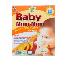 Hot Kid, Baby Mum-Mum, рисовые сухарики с бататом и морковью, 24 сухарика, по 50 г (1,76 унций) каждый