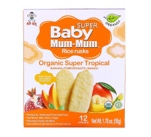 Hot Kid, Baby Mum-Mum, Rice Rusks, Organic Super Tropical, 12 2-Packs, 1.76 oz (50 g) Each