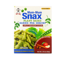 Hot Kid, Mum-Mum Snax, Baked Pea Snacks, For Ages 24 Months+, Apple Cinnamon,  5 Pouches, 1.76 oz (50 g)