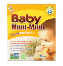 Hot Kid Baby Mum-Mum отборные высококачественные рисовые сухарики оригинальный вкус 176 унции (50 г)