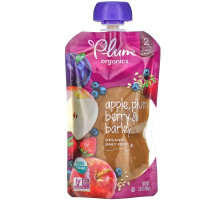Plum Organics Органическое детское питание стадия 2 слива ягоды и ячмень 35 унции (99 г)