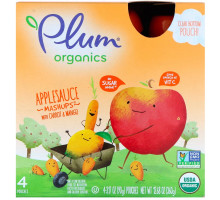 Plum Organics, Plum, Organic Mashups, Carroty Chop, 4 Pouches, 3.17 oz (90 g) Each
