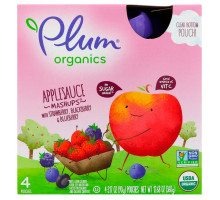 Plum Organics Органическое пюре ягоды 4 пакетика 317 унции (90 г) каждый