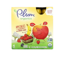 Plum Organics, Plum, Organic Mashups, Strawberry Banana, 4 Pouches, 3.17 oz (90 g) Each